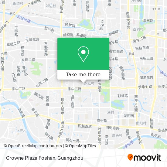 Crowne Plaza Foshan map