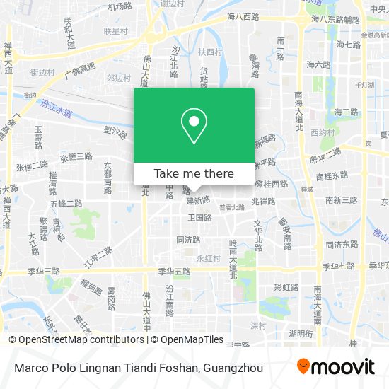Marco Polo Lingnan Tiandi Foshan map