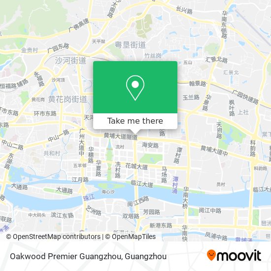 Oakwood Premier Guangzhou map