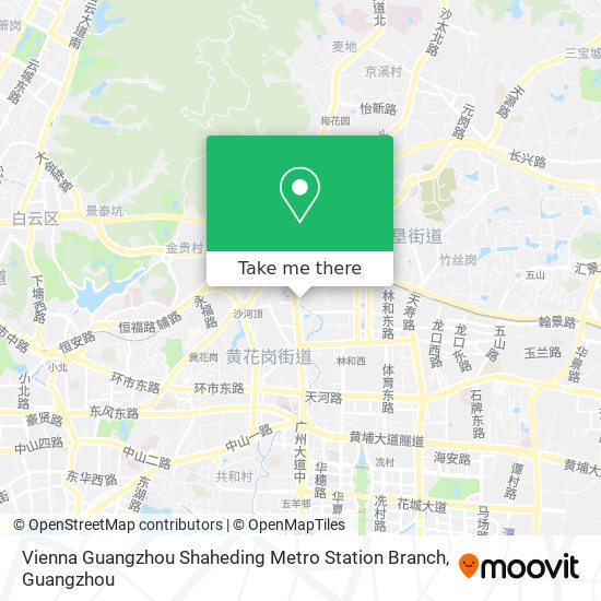 Vienna Guangzhou Shaheding Metro Station Branch map