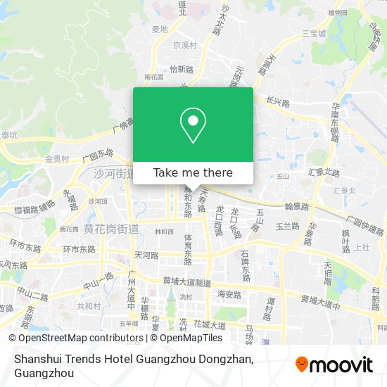 Shanshui Trends Hotel Guangzhou Dongzhan map