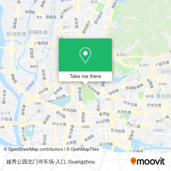 越秀公园北门停车场-入口 map