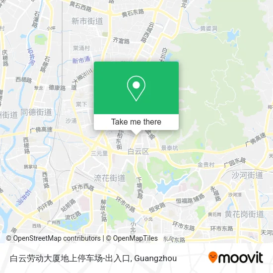白云劳动大厦地上停车场-出入口 map