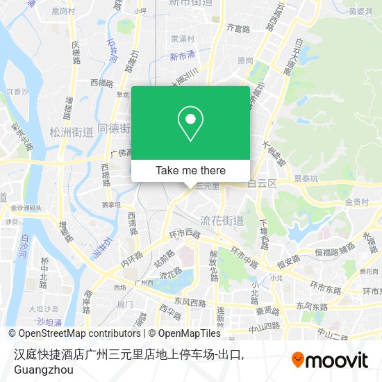 汉庭快捷酒店广州三元里店地上停车场-出口 map