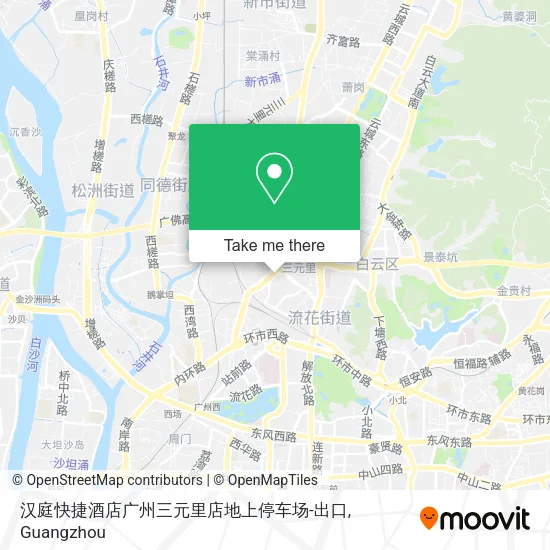 汉庭快捷酒店广州三元里店地上停车场-出口 map