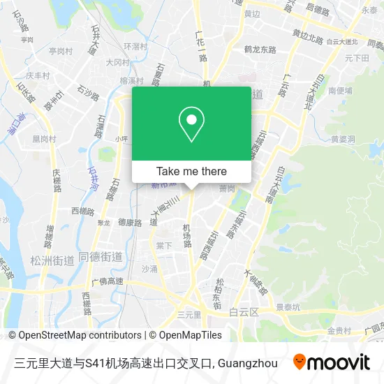 三元里大道与S41机场高速出口交叉口 map