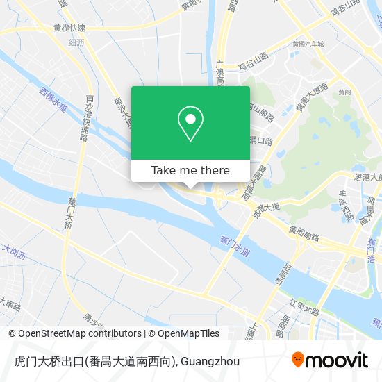虎门大桥出口(番禺大道南西向) map
