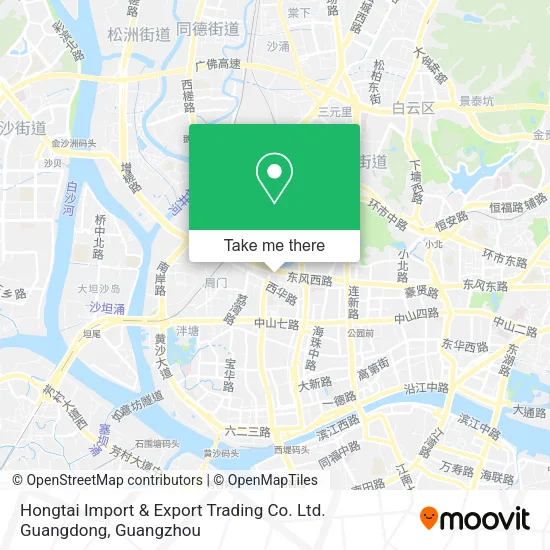 Hongtai Import & Export Trading Co. Ltd. Guangdong map