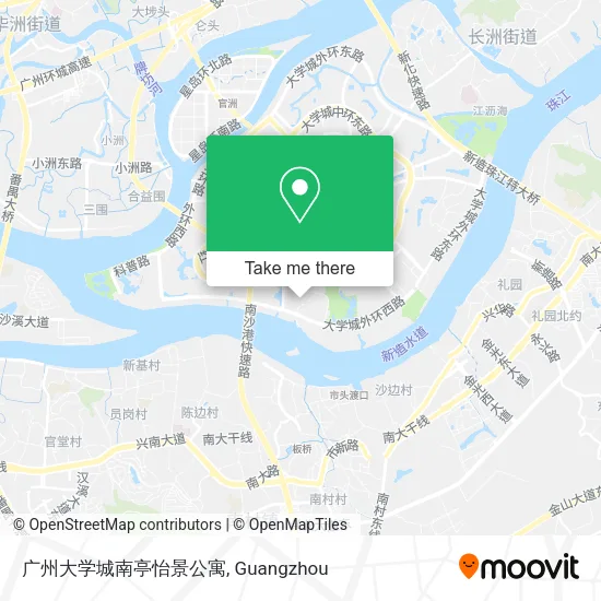 广州大学城南亭怡景公寓 map