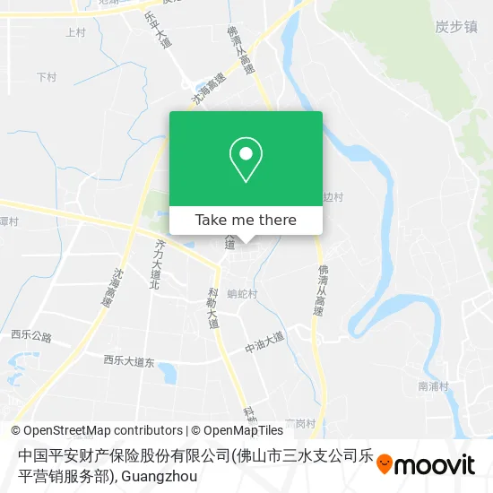 中国平安财产保险股份有限公司(佛山市三水支公司乐平营销服务部) map