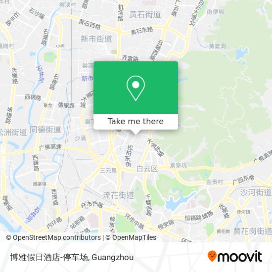 博雅假日酒店-停车场 map