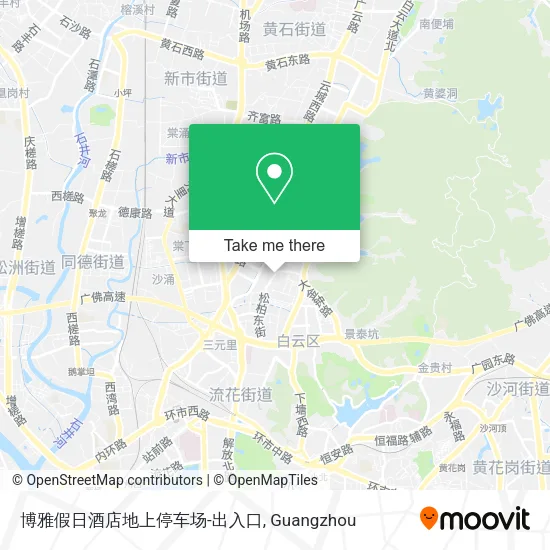 博雅假日酒店地上停车场-出入口 map