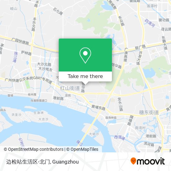 边检站生活区-北门 map