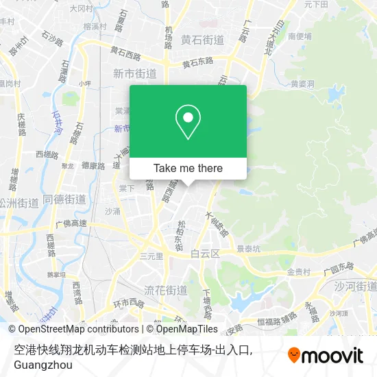 空港快线翔龙机动车检测站地上停车场-出入口 map
