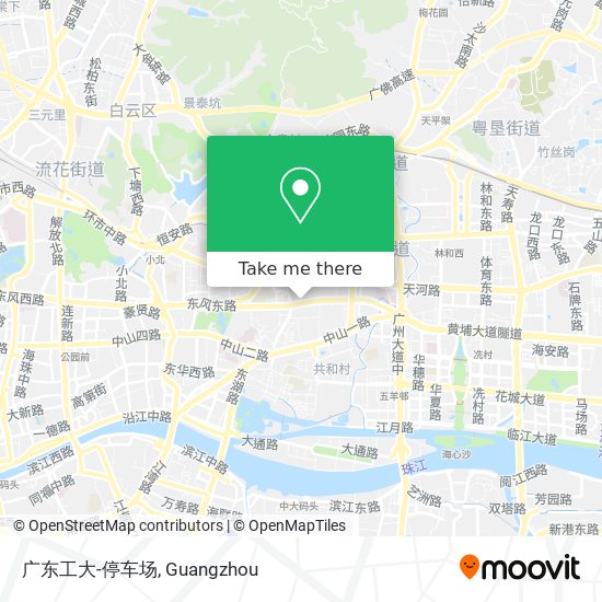 广东工大-停车场 map
