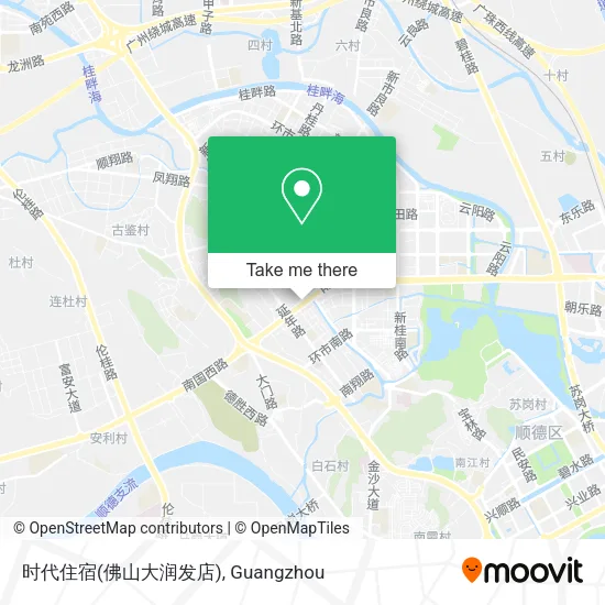 时代住宿(佛山大润发店) map