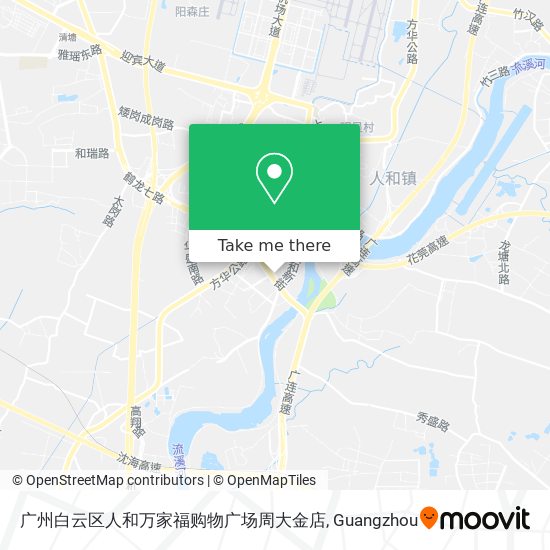 广州白云区人和万家福购物广场周大金店 map