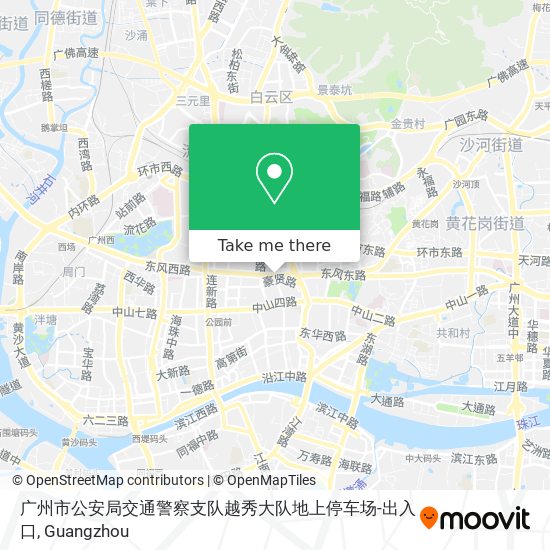广州市公安局交通警察支队越秀大队地上停车场-出入口 map