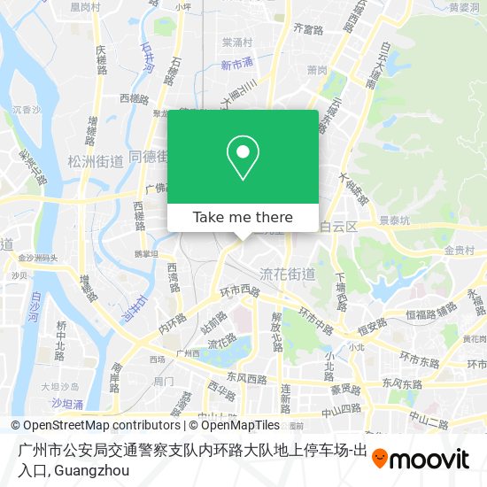 广州市公安局交通警察支队内环路大队地上停车场-出入口 map