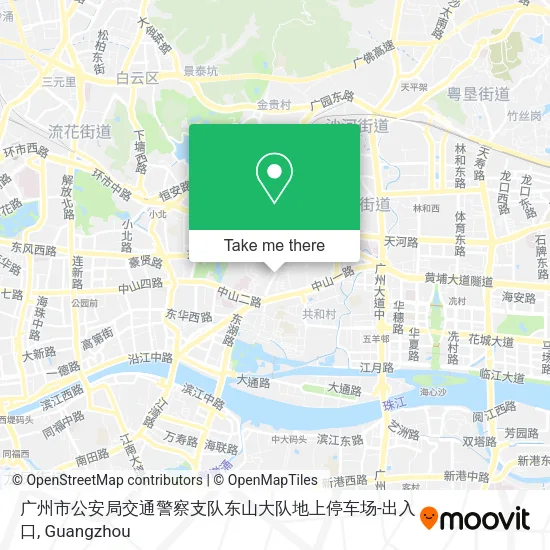 广州市公安局交通警察支队东山大队地上停车场-出入口 map