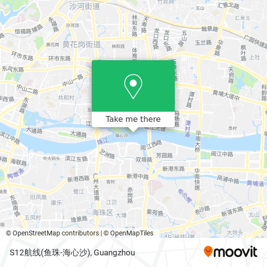S12航线(鱼珠-海心沙) map