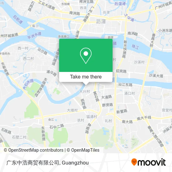 广东中浩商贸有限公司 map
