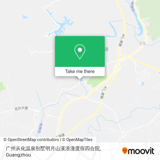 广州从化温泉别墅明月山溪浪漫度假四合院 map
