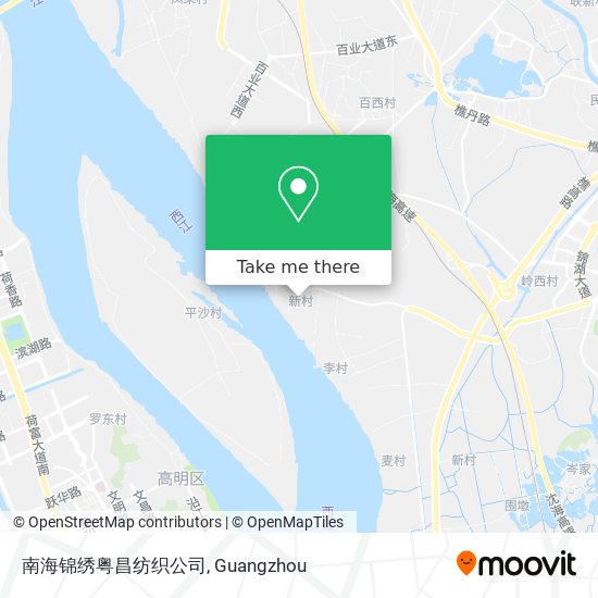 南海锦绣粤昌纺织公司 map