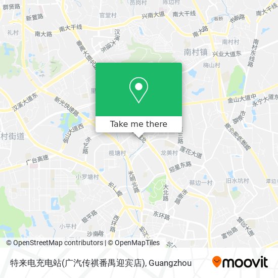 特来电充电站(广汽传祺番禺迎宾店) map