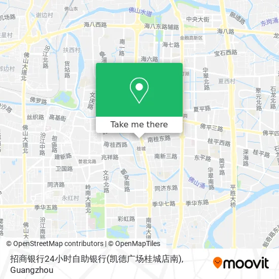 招商银行24小时自助银行(凯德广场桂城店南) map