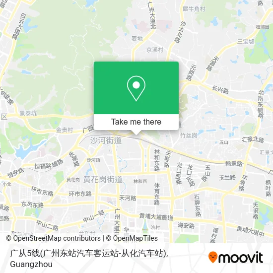 广从5线(广州东站汽车客运站-从化汽车站) map