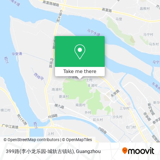 399路(李小龙乐园-城轨古镇站) map