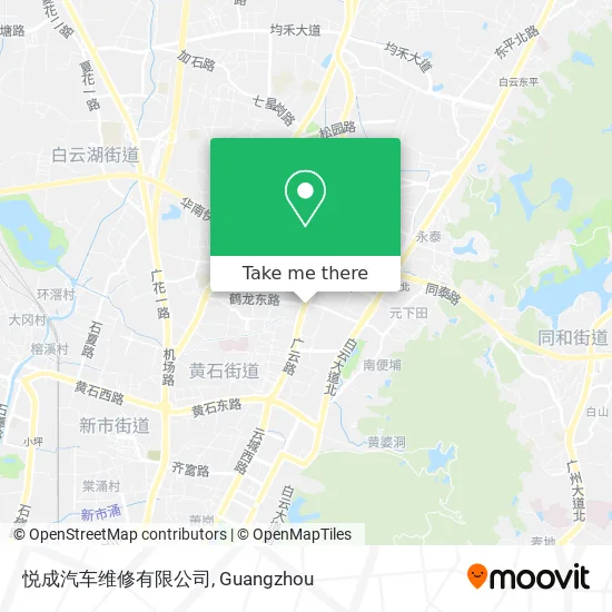 悦成汽车维修有限公司 map