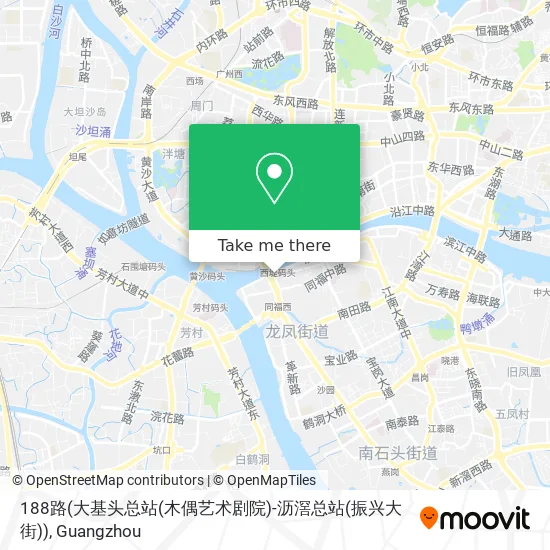 188路(大基头总站(木偶艺术剧院)-沥滘总站(振兴大街)) map