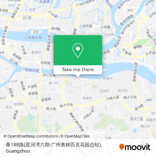 番188路(星河湾六期-广州奥林匹克花园总站) map