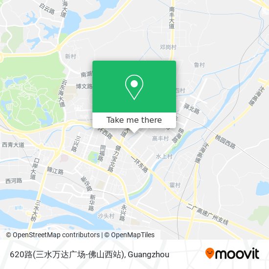 620路(三水万达广场-佛山西站) map
