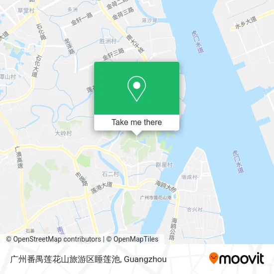 广州番禺莲花山旅游区睡莲池 map