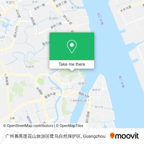 广州番禺莲花山旅游区鹭鸟自然保护区 map