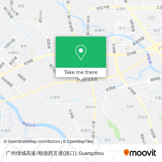 广州绕城高速/顺德西互通(路口) map