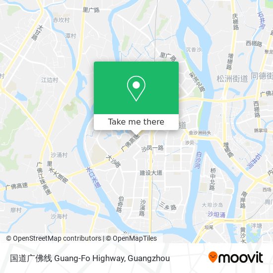 国道广佛线 Guang-Fo Highway map