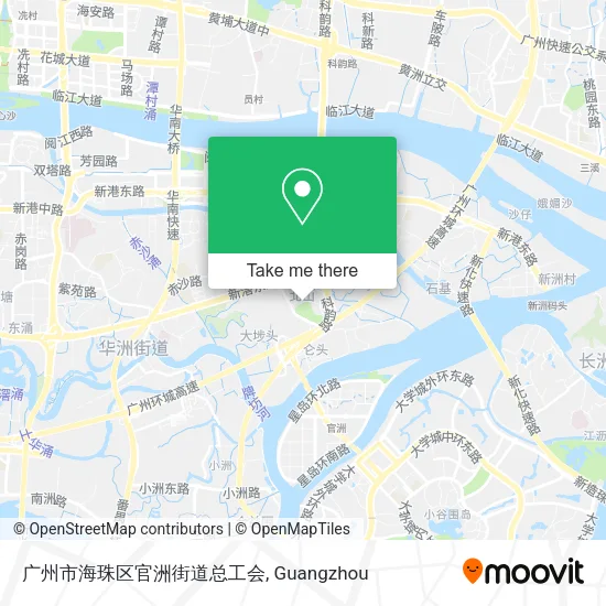 广州市海珠区官洲街道总工会 map