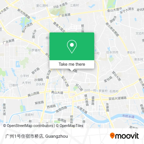 广州1号住宿市桥店 map