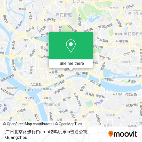 广州北京路步行街amp吃喝玩乐in普通公寓 map
