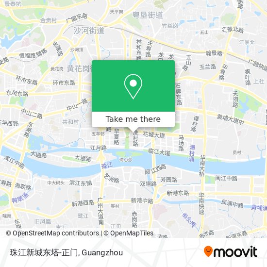 珠江新城东塔-正门 map