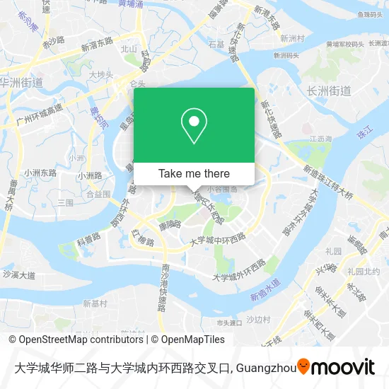 大学城华师二路与大学城内环西路交叉口 map