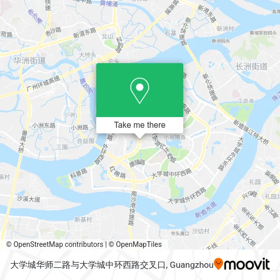 大学城华师二路与大学城中环西路交叉口 map
