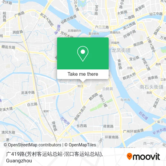广419路(芳村客运站总站-滘口客运站总站) map