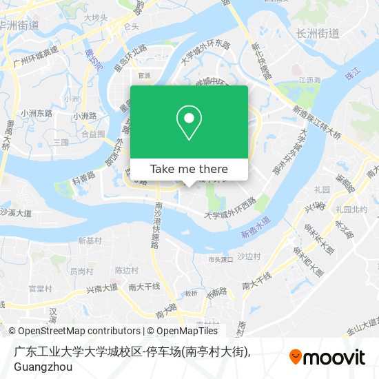 广东工业大学大学城校区-停车场(南亭村大街) map