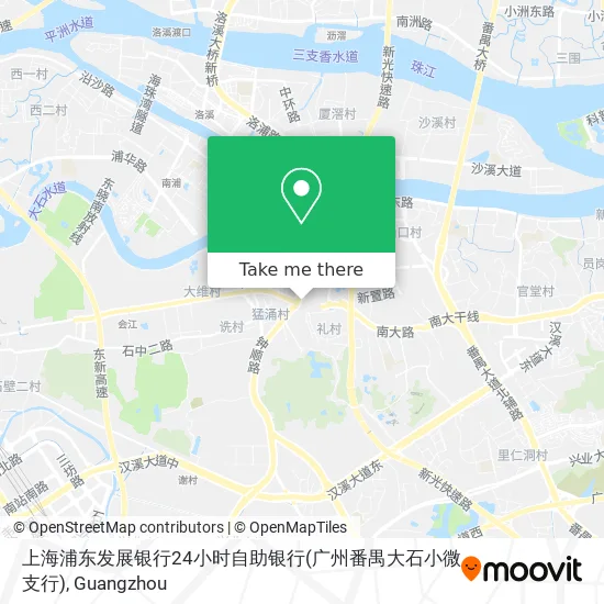 上海浦东发展银行24小时自助银行(广州番禺大石小微支行) map