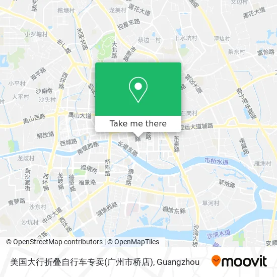 美国大行折叠自行车专卖(广州市桥店) map